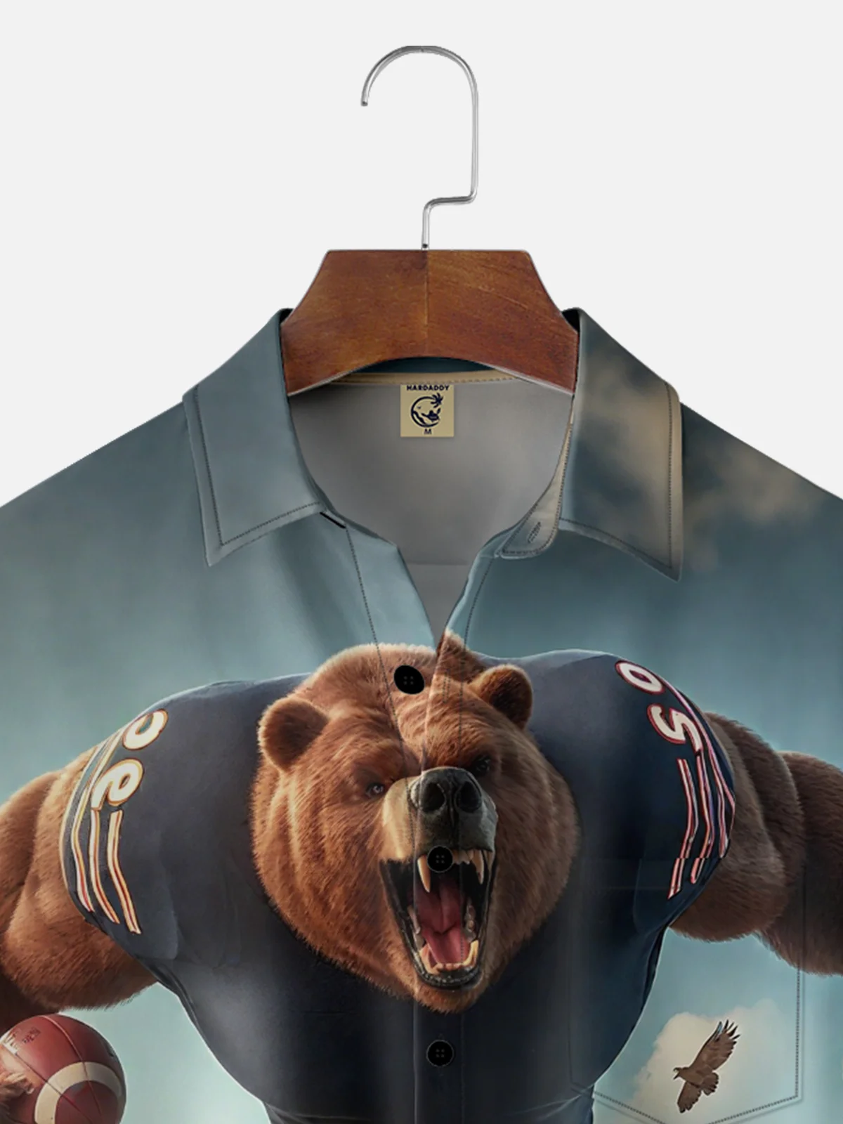 PocMoisture Wicking Super Bowl Chicago Bears Chest Pocket Hawaiian Shirt