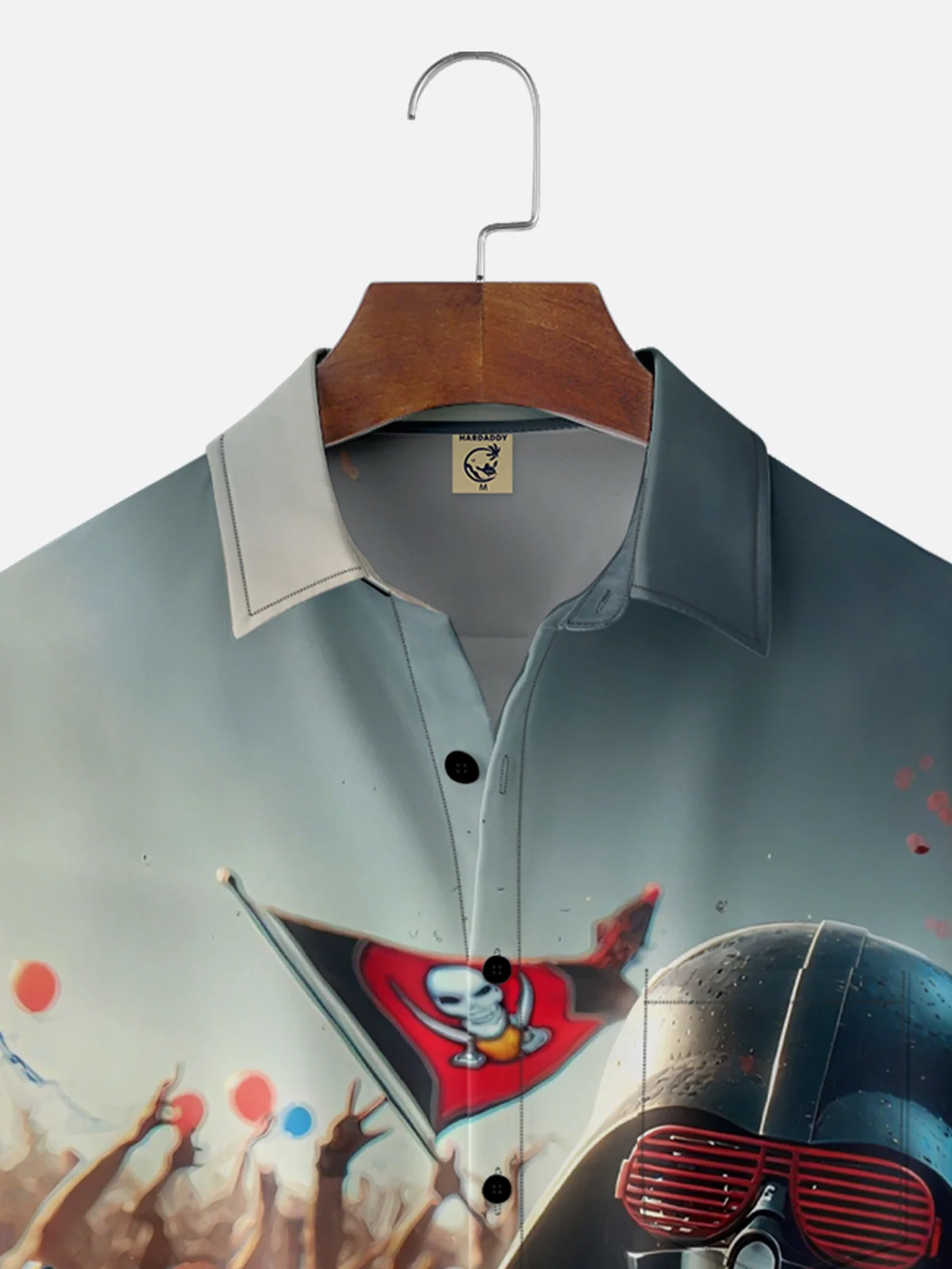 Moisture Wicking Tampa Bay Buccaneers Star Wars Fighter Chest Pocket Hawaiian Shirt