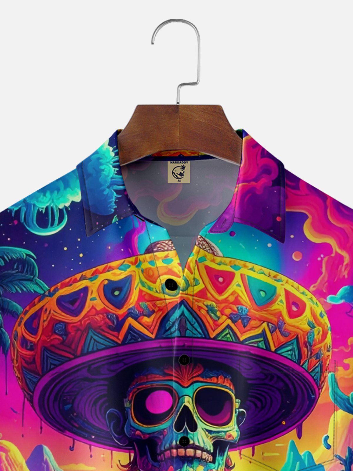 Moisture-wicking Mexican Day of the Dead Chest Pocket Casual Shirt