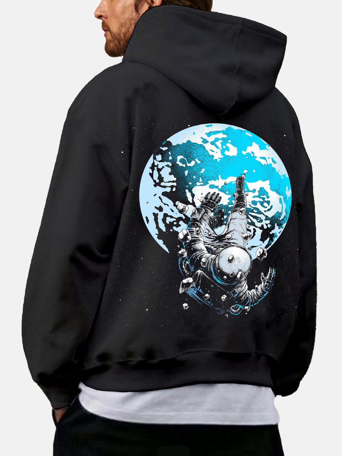 Hardaddy X Digital Carbine Earth Astronaut Casual Hoodie Sweatshirt