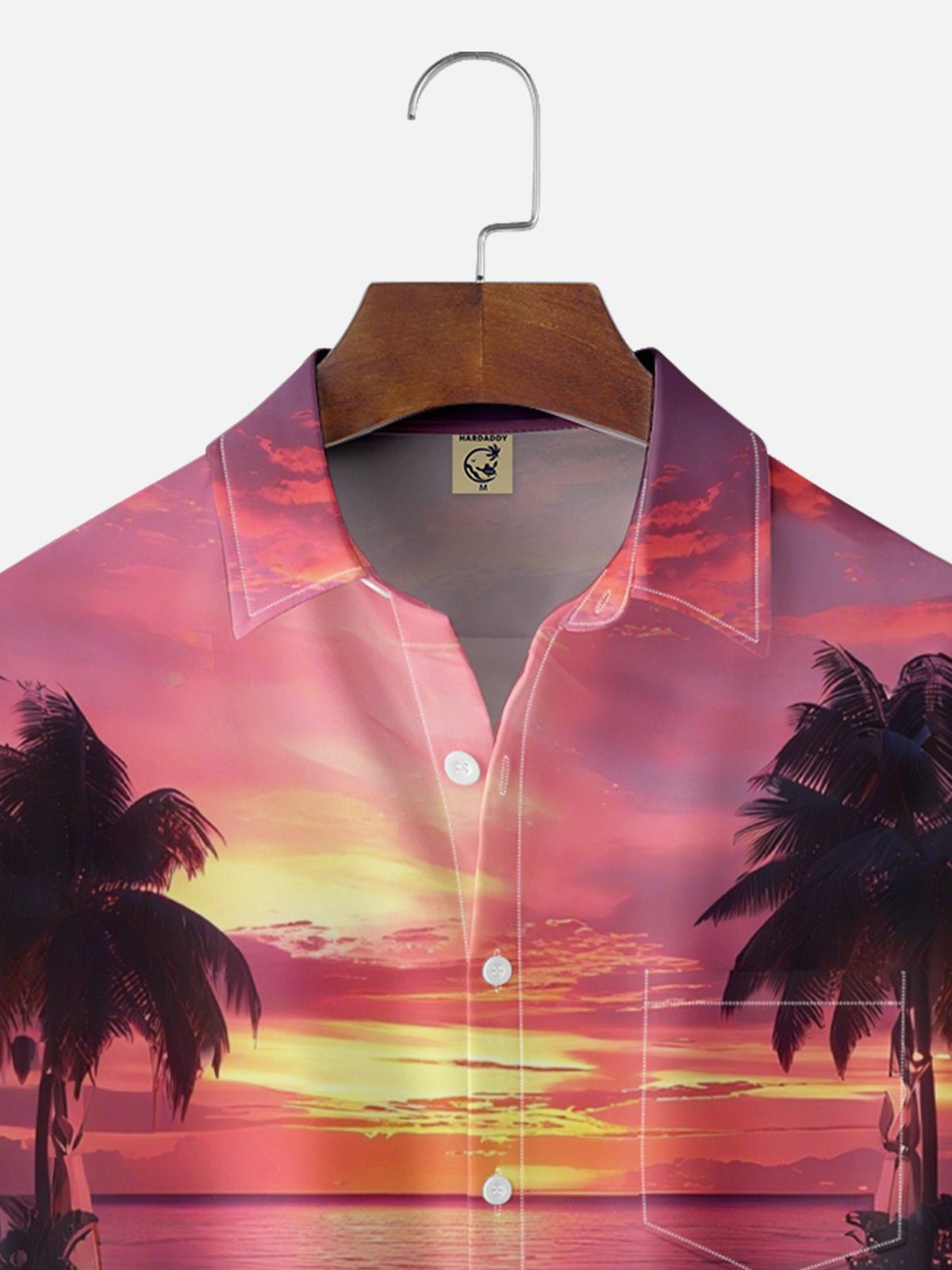 Moisture-wicking Beach Music Festival Art DJ Party Chest Pocket Hawaiian Shirt