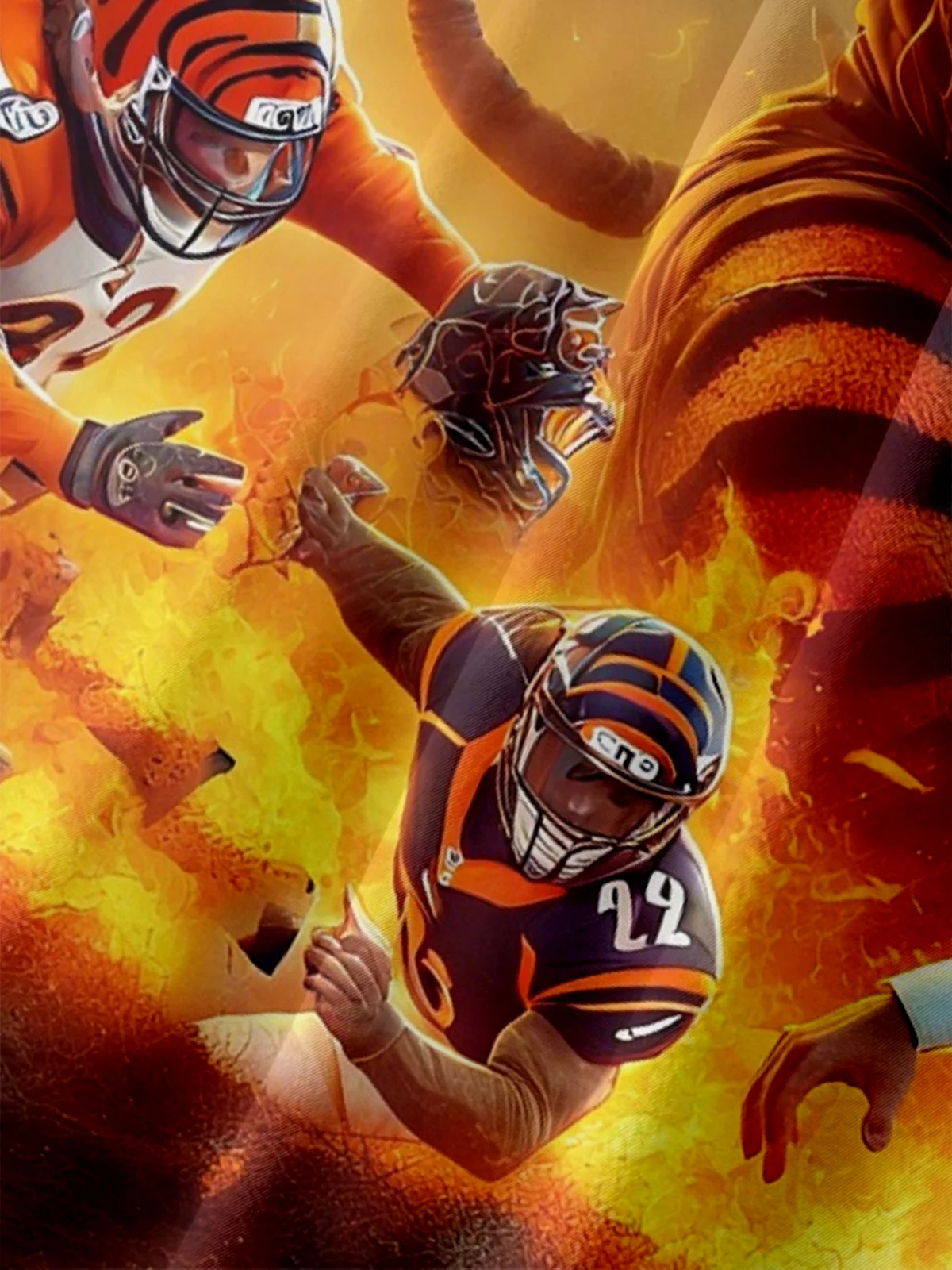 Moisture-wicking American Football Cincinnati Art Fun Bengals Chest Pocket Casual Shirt