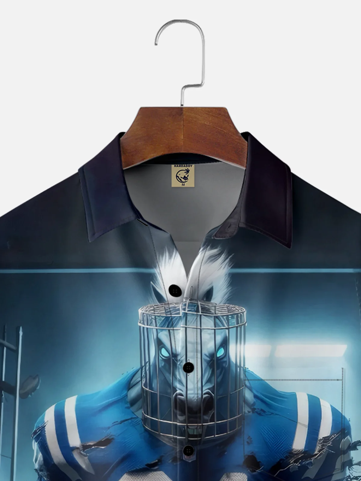 Moisture-wicking American Football Indianapolis Art Ponies Chest Pocket Casual Shirt