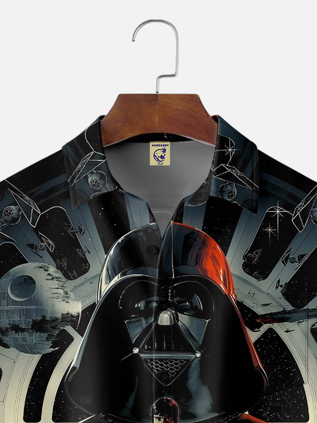 Big Size Moisture-wicking Dark Star Art Chest Pocket Casual Shirt
