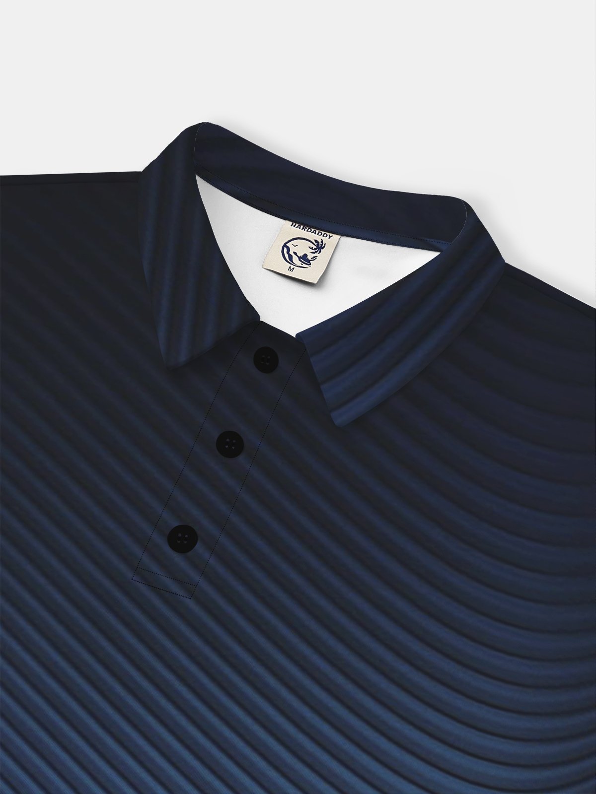 Moisture-Wicking 3D Gradient Abstract Stripe Short Sleeve Golf Polo