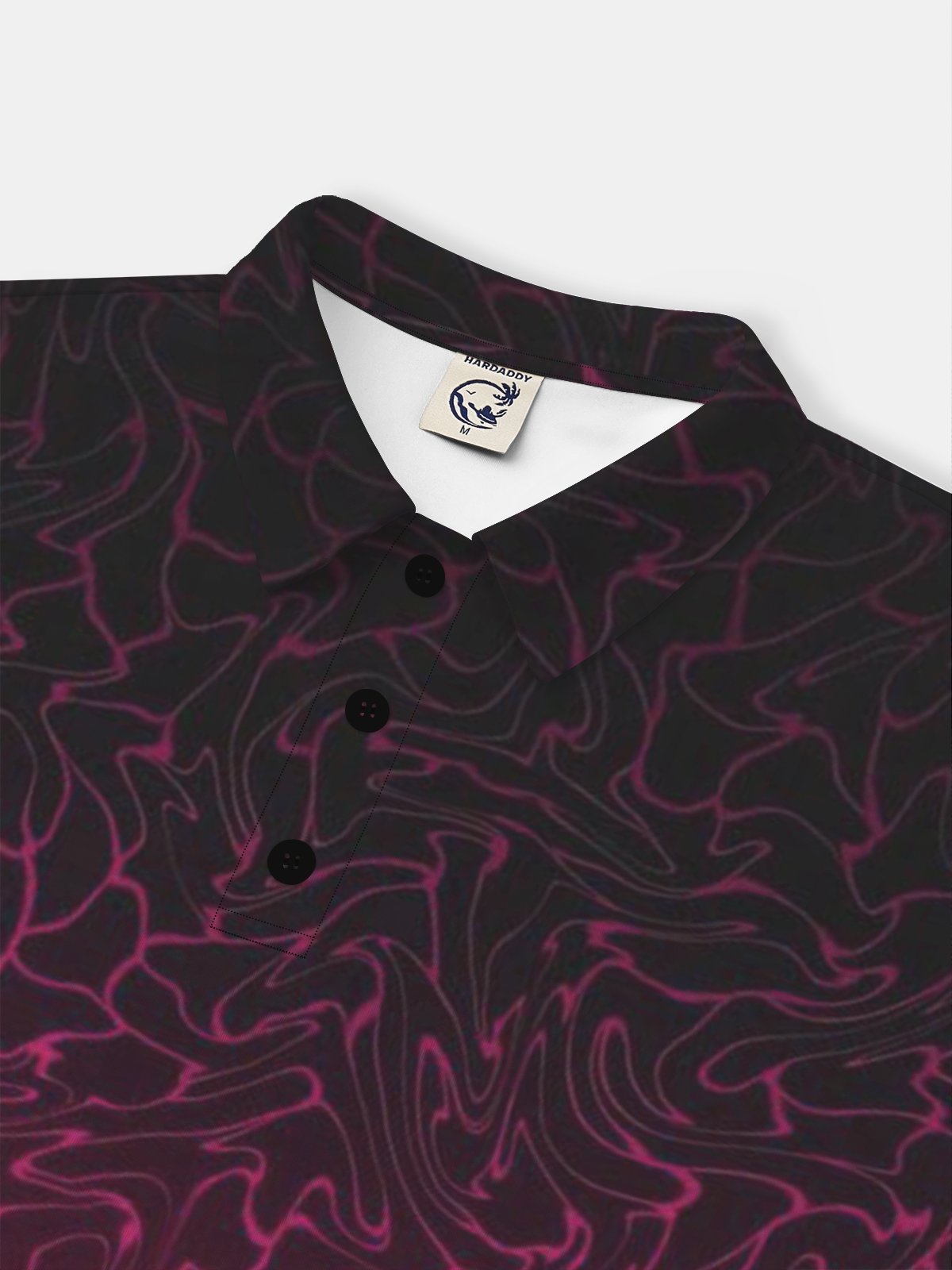 Moisture-Wicking 3D Gradient Abstract Geometric Short Sleeve Golf Polo