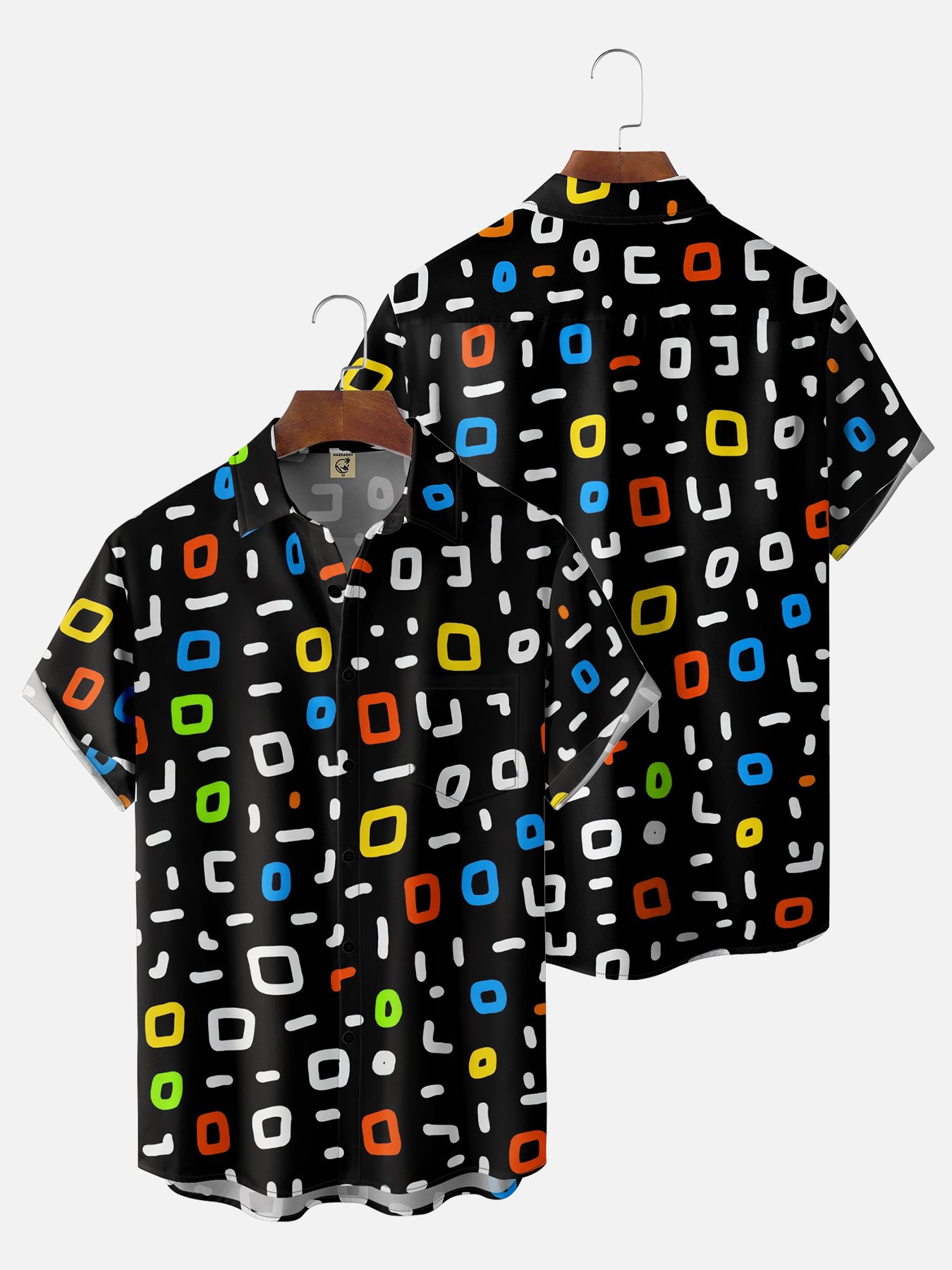 Moisture-wicking Floral Chest Pocket Hawaiian Shirt