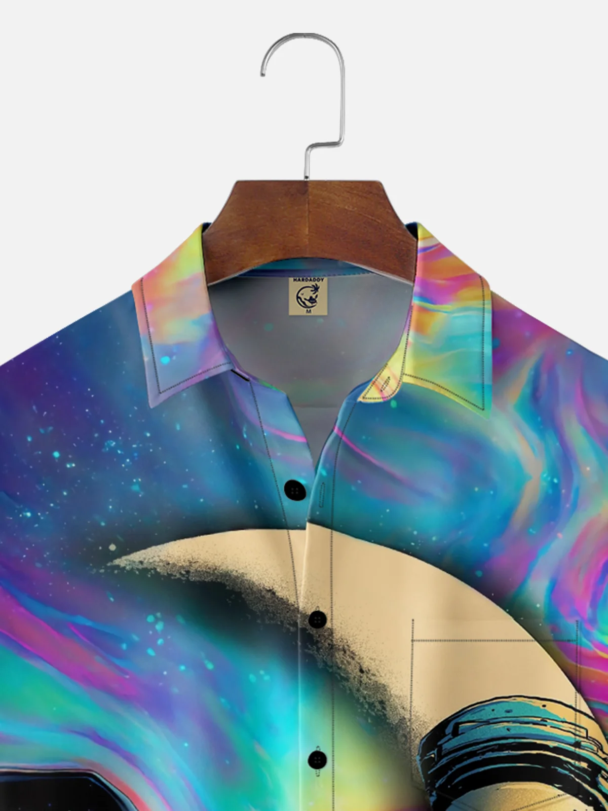 Hardaddy x Digital Carbine Moisture-Wicking Ombre Astronaut Chest Pocket Hawaiian Shirt