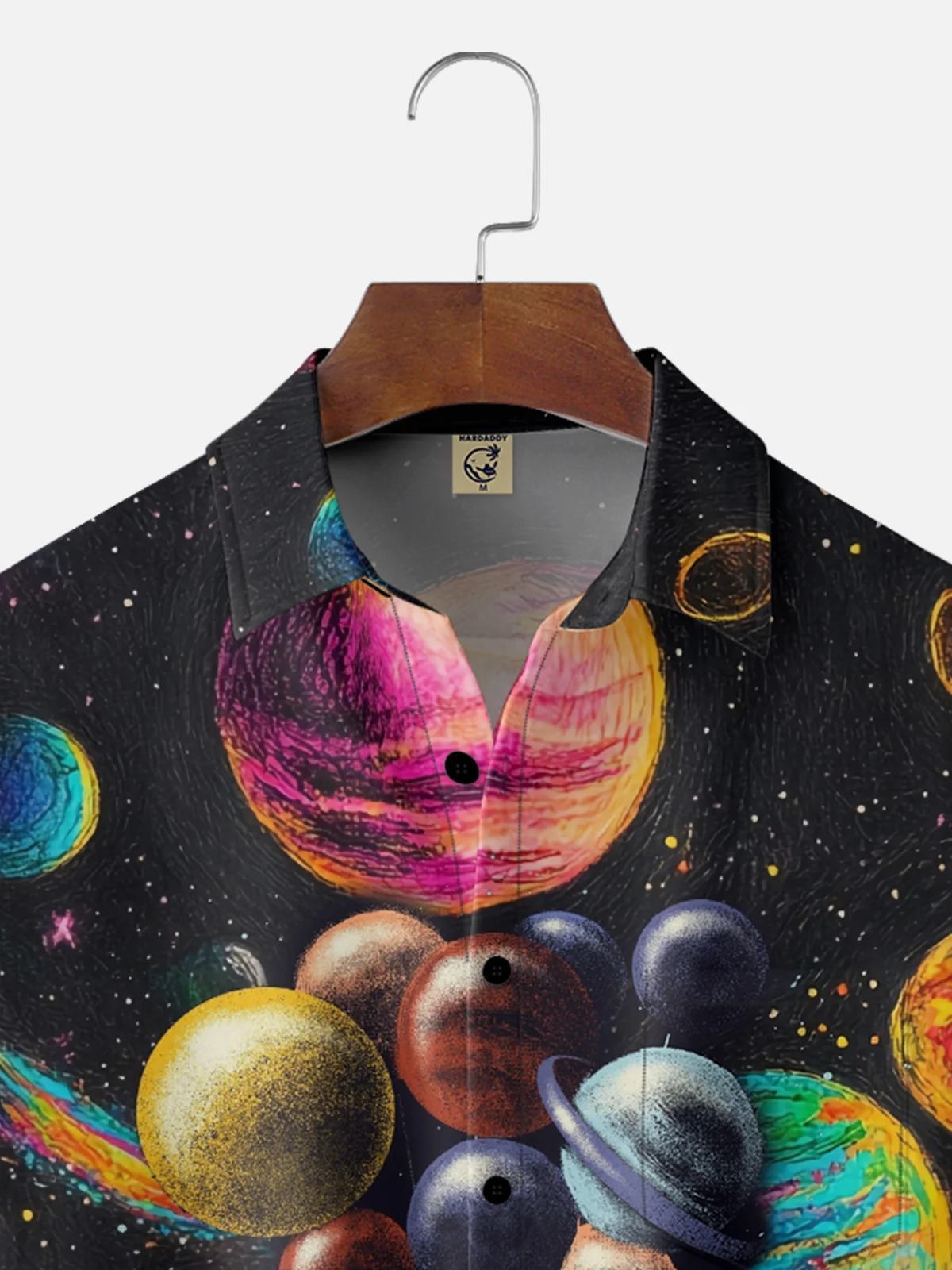 Hardaddy x Digital Carbine Moisture-Wicking Ombre Astronaut Planet Chest Pocket Hawaiian Shirt