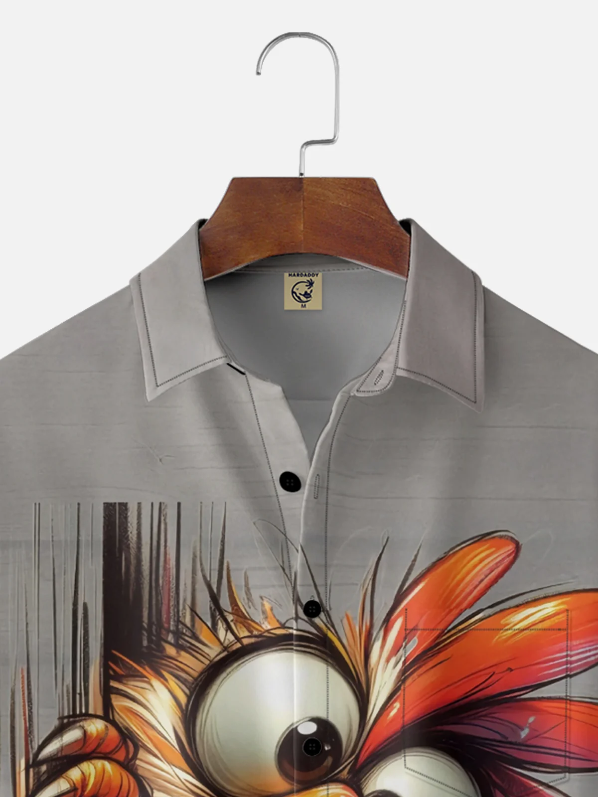 Moisture-Wicking Funny Chicken Chest Pocket Hawaiian Shirt