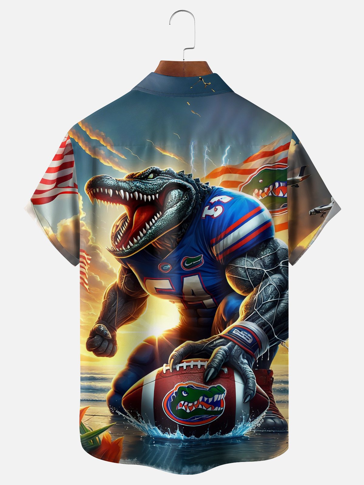 Moisture-Wicking Florida Gator Chest Pocket Hawaiian Shirt