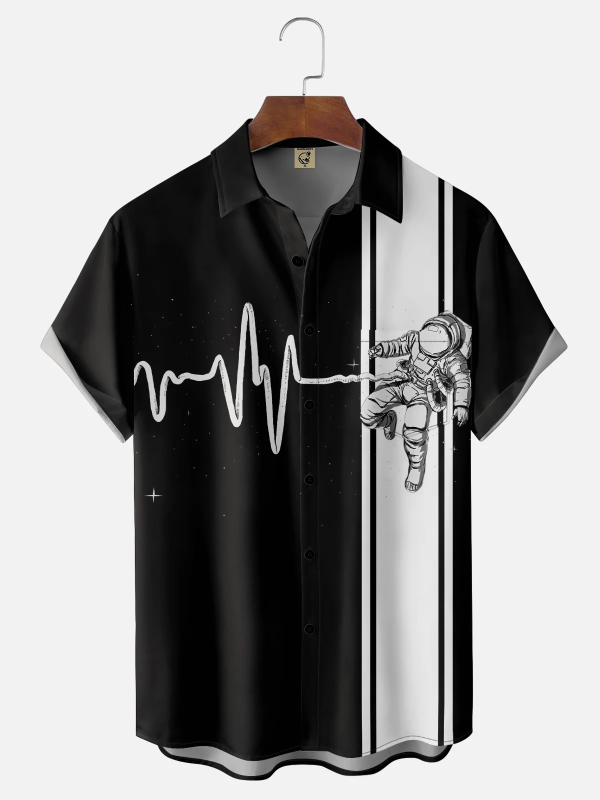 Hardaddy x Digital Carbine Moisture-Wicking Geometry Astronaut Chest Pocket  Bowling Shirt