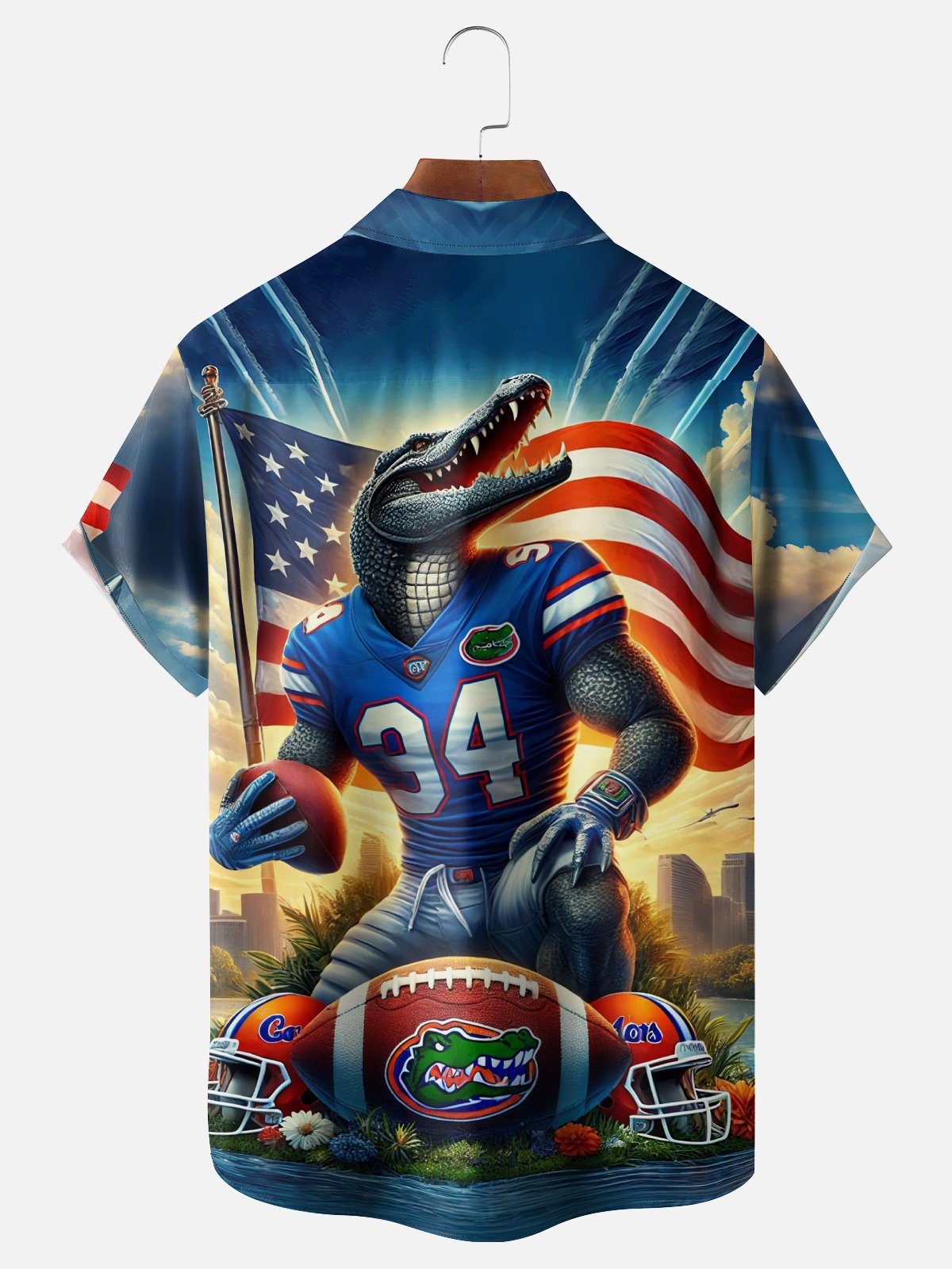 Moisture-Wicking Florida Gator Chest Pocket Hawaiian Shirt