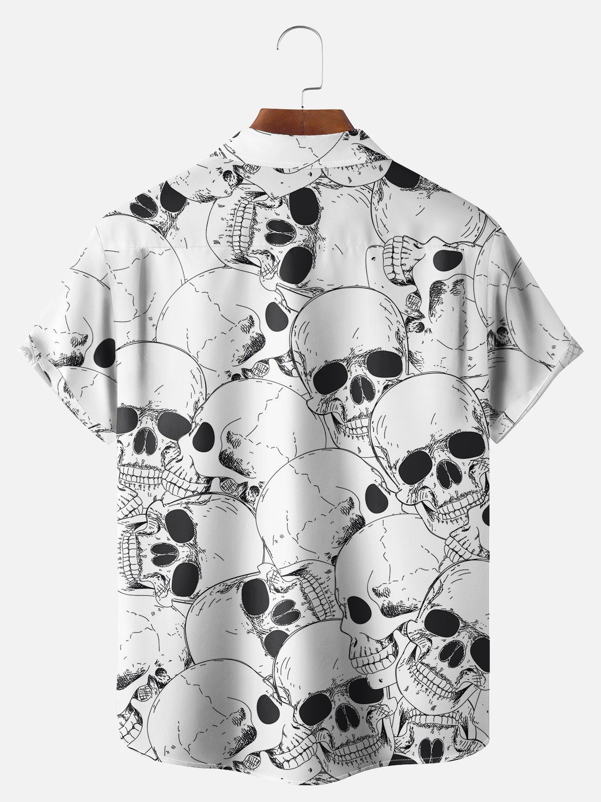 Hardaddy X Valentina Bjekovic Big Size Music Rock Skull Chest Pocket Casual Shirt