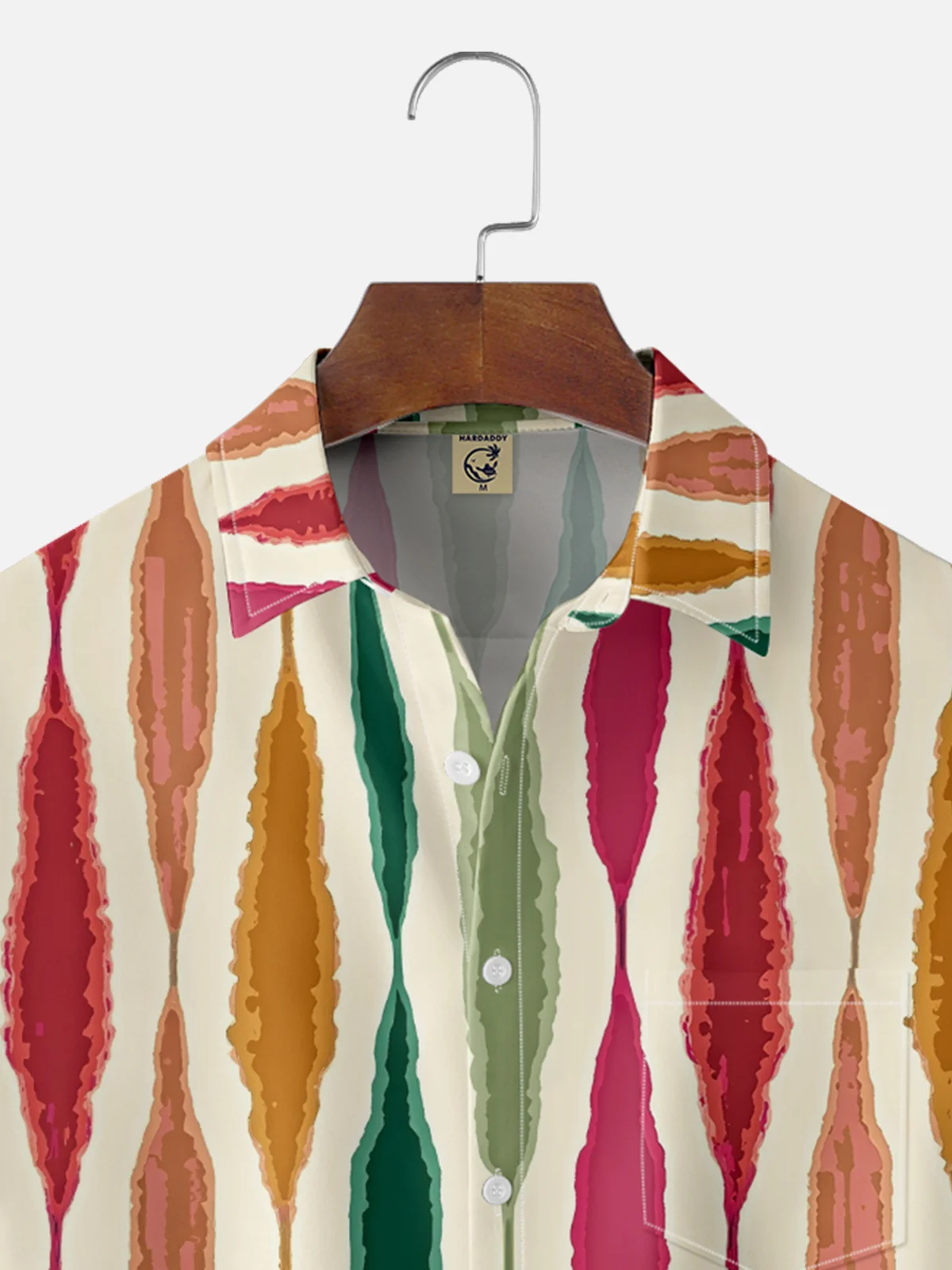 Moisture-wicking Artistic Geometry Chest Pocket Casual Shirt