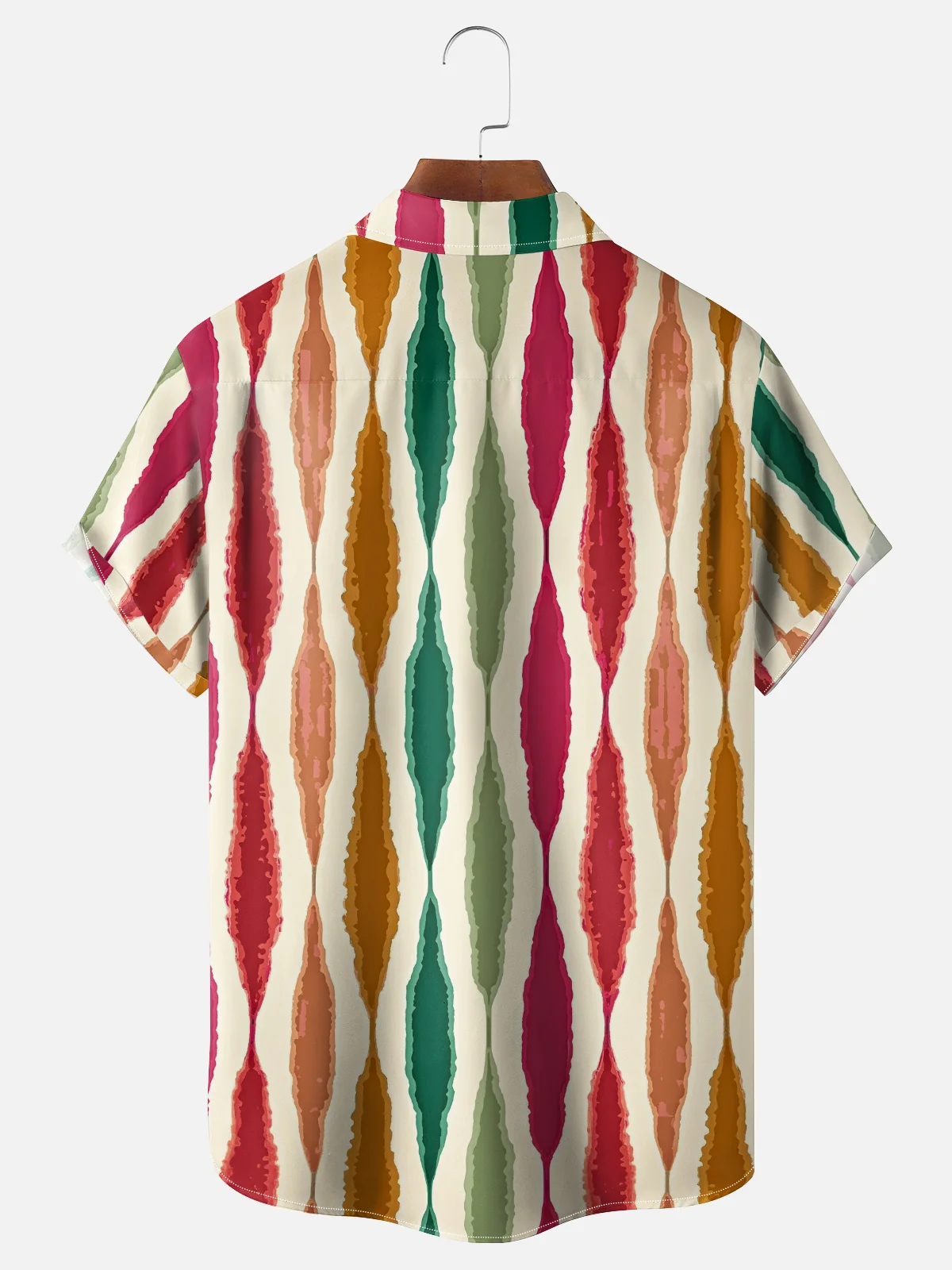 Moisture-wicking Artistic Geometry Chest Pocket Casual Shirt