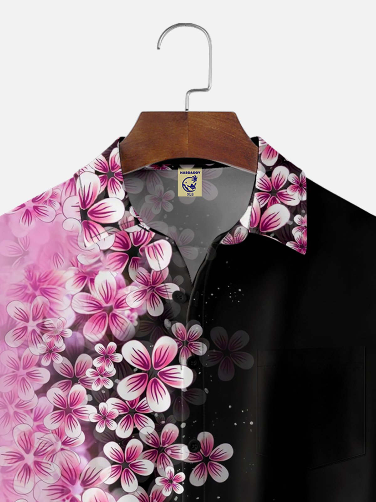 Big Size Moisture Wicking Japanese Culture Gradient Sakura Chest Pocket Hawaiian Shirt
