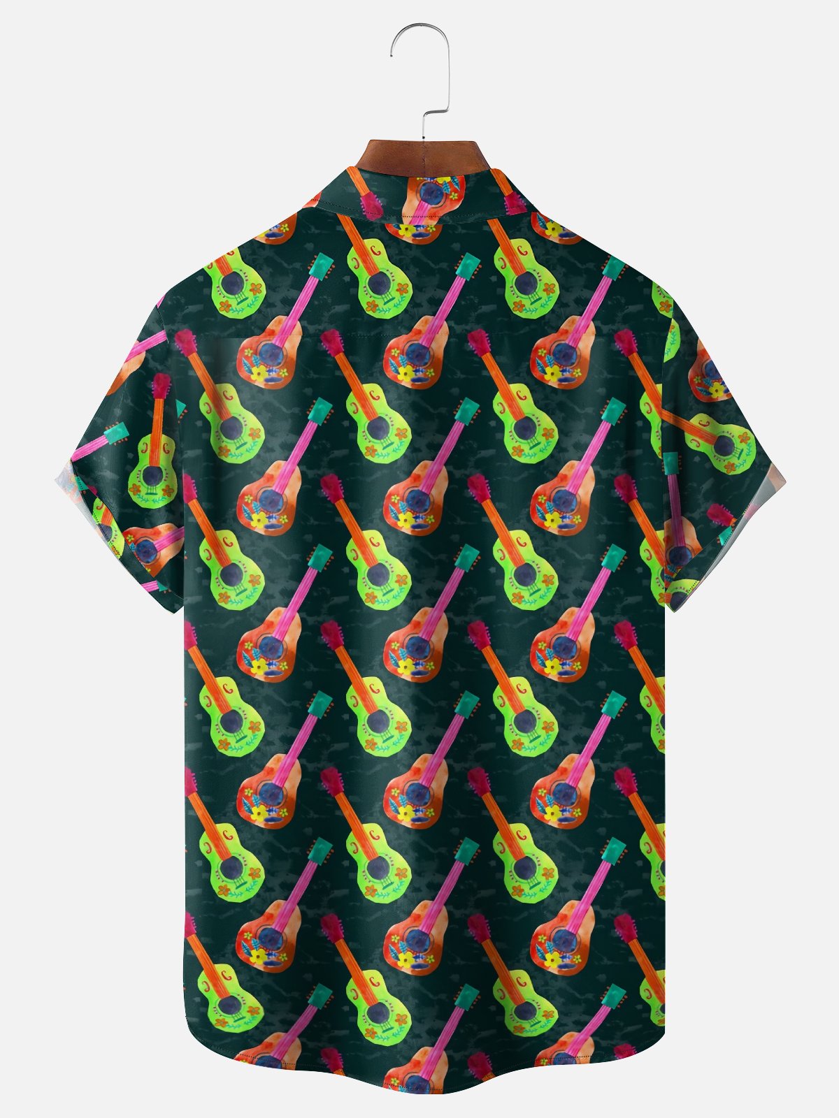 Moisture-wicking Mexican Guitar Chest Pocket Casual Shirt