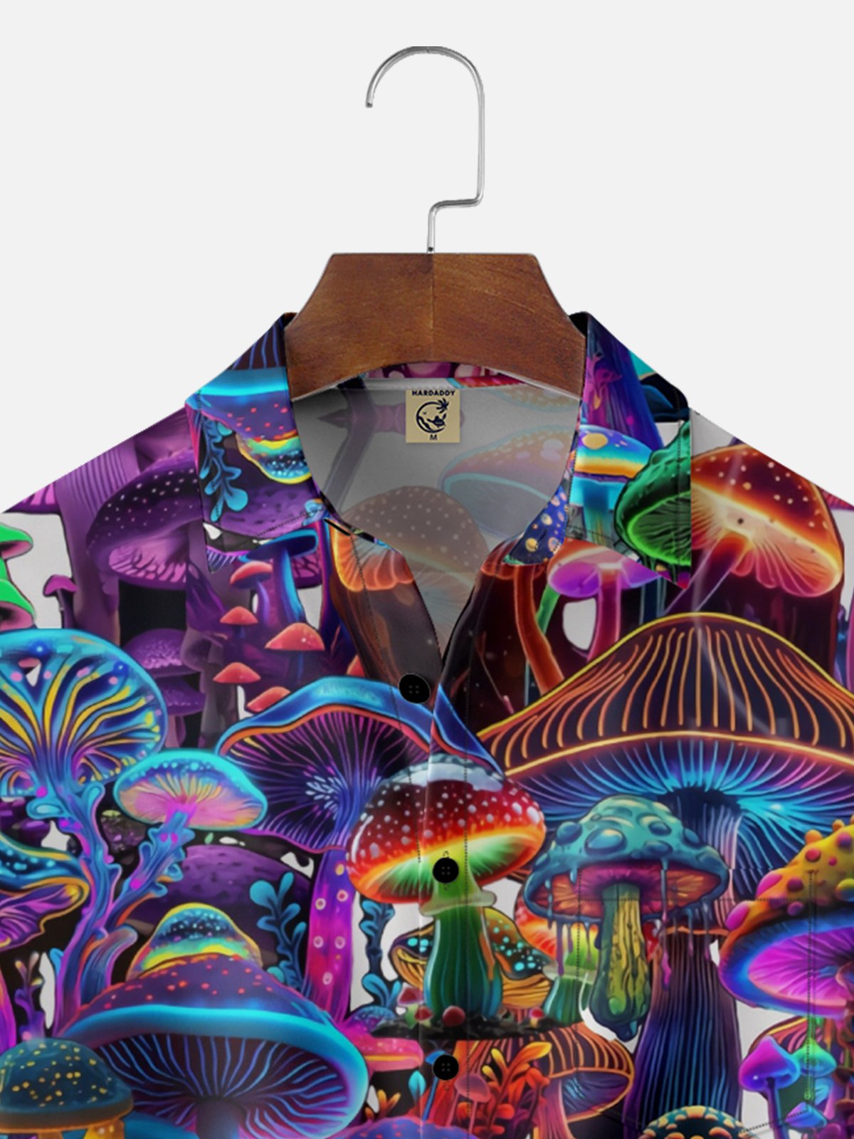 Moisture-wicking Hippie Mushroom Chest Pocket Hawaiian Shirt