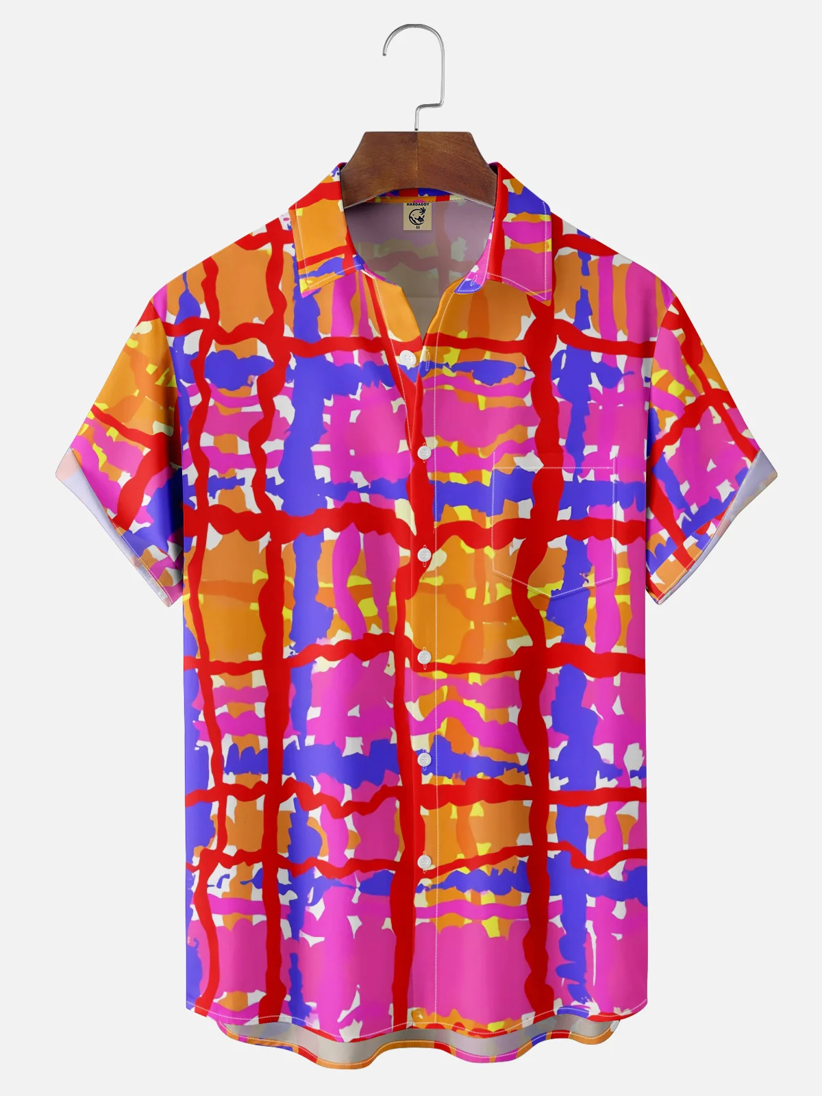 Moisture-wicking Plaid Chest Pocket Casual Shirt