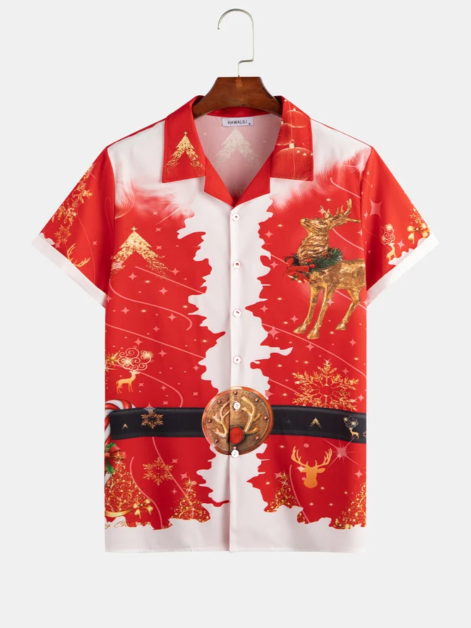 Casual Shirt Collar Geometric Shirts & Tops