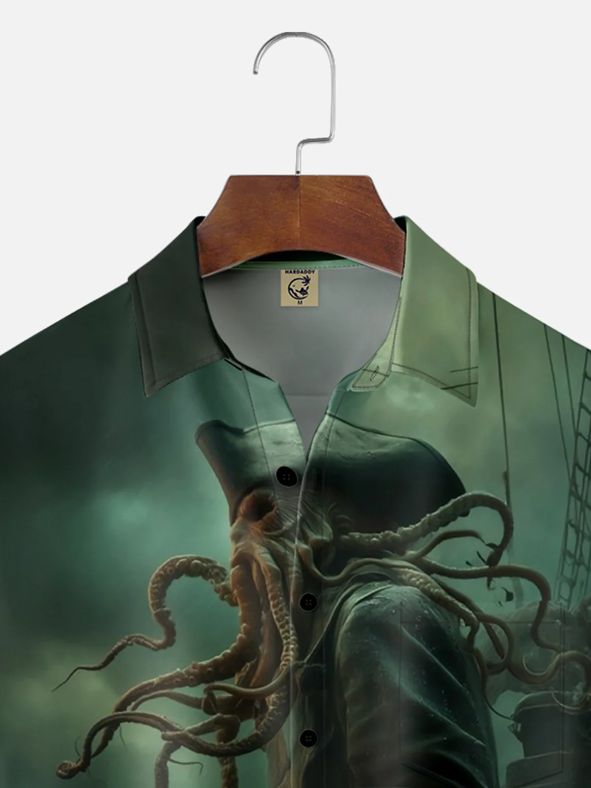 Moisture-wicking Pirate Art Davy Fun Jones Chest Pocket Casual Shirt