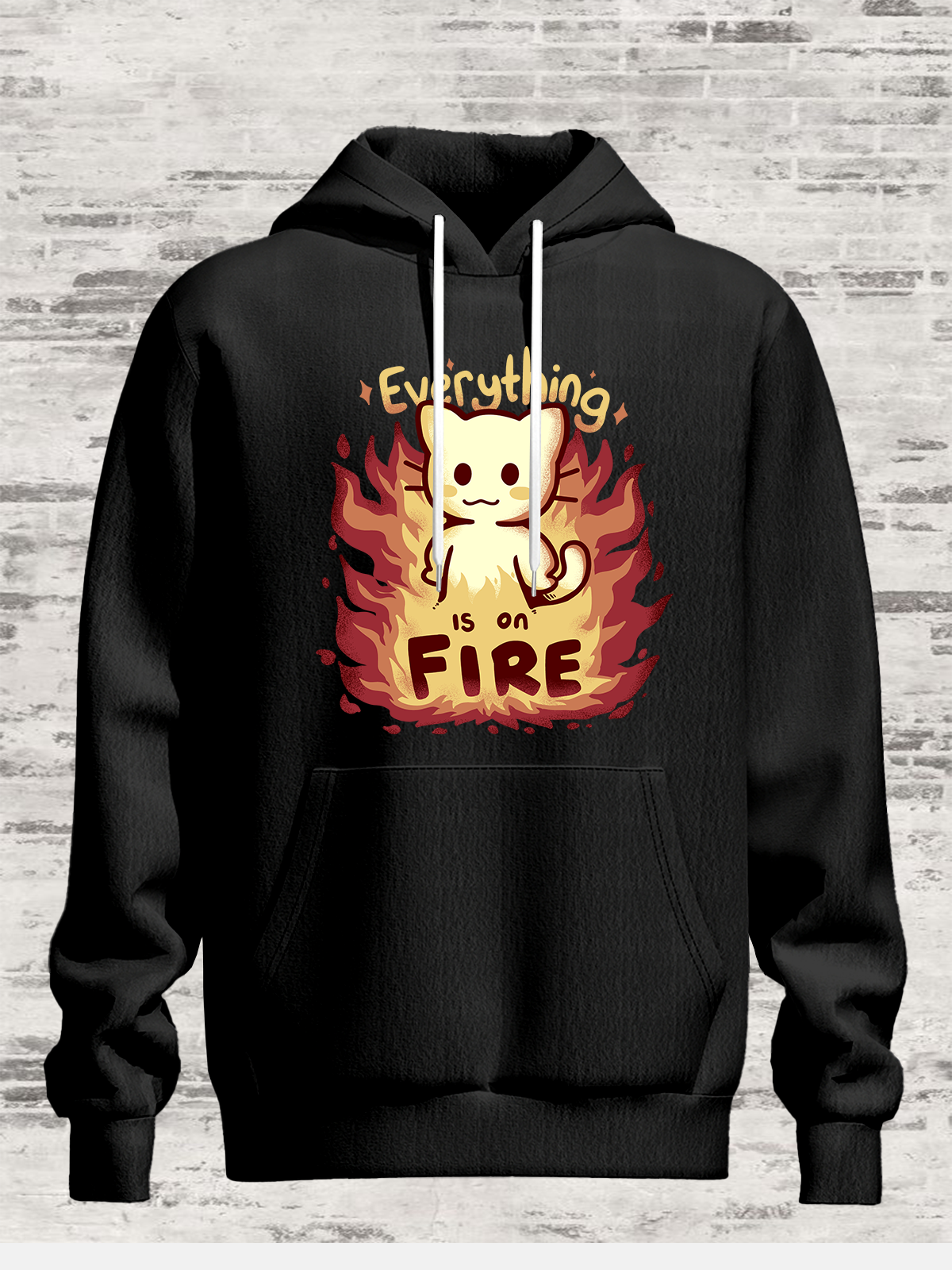 Hardaddy x Techranova Cartoon Cat Casual Hoodie Sweatshirt