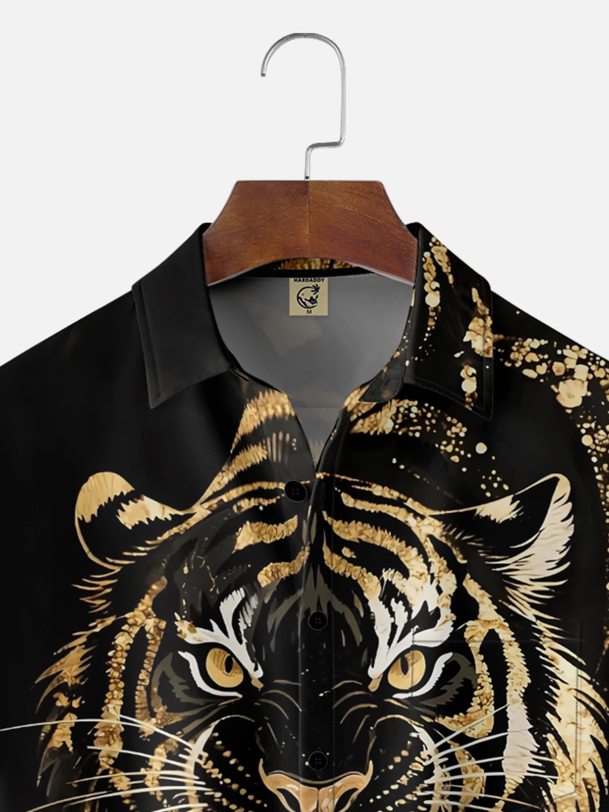 Moisture-Wicking Tiger Chest Pocket Hawaiian Shirt