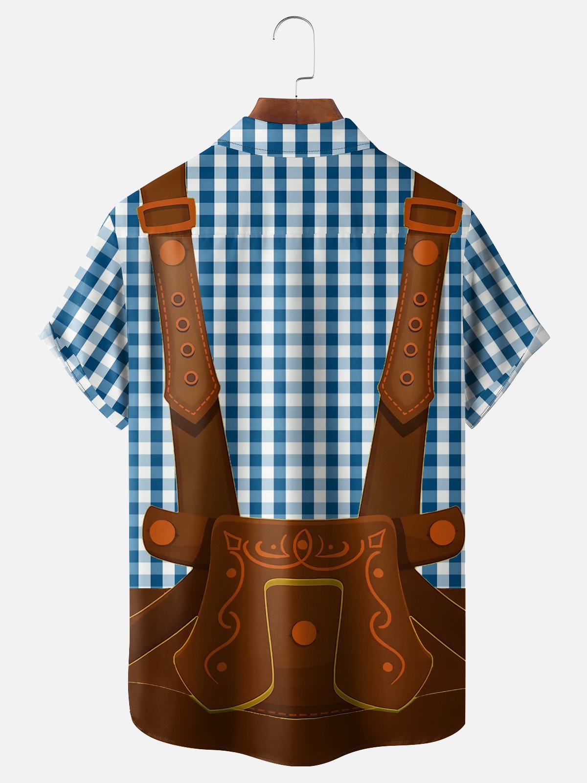 Moisture-wicking Oktoberfest Beer Festival Costume Chest Pocket Casual Shirt