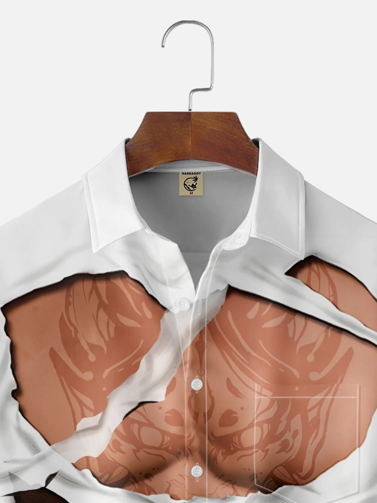 Moisture-wicking Body Muscles Chest Pocket Casual Shirt