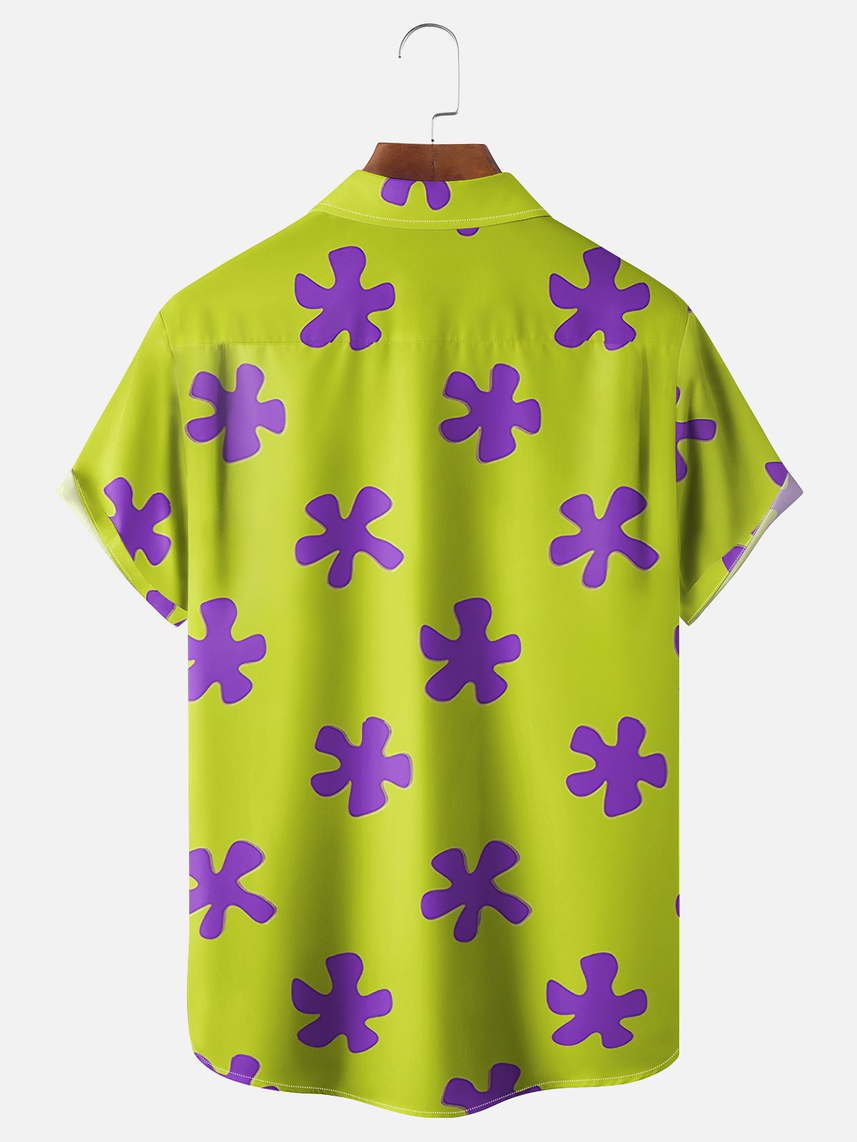 Moisture-Wicking Roleplay Patrick Star And SpongeBob Chest Pocket Hawaiian Shirt