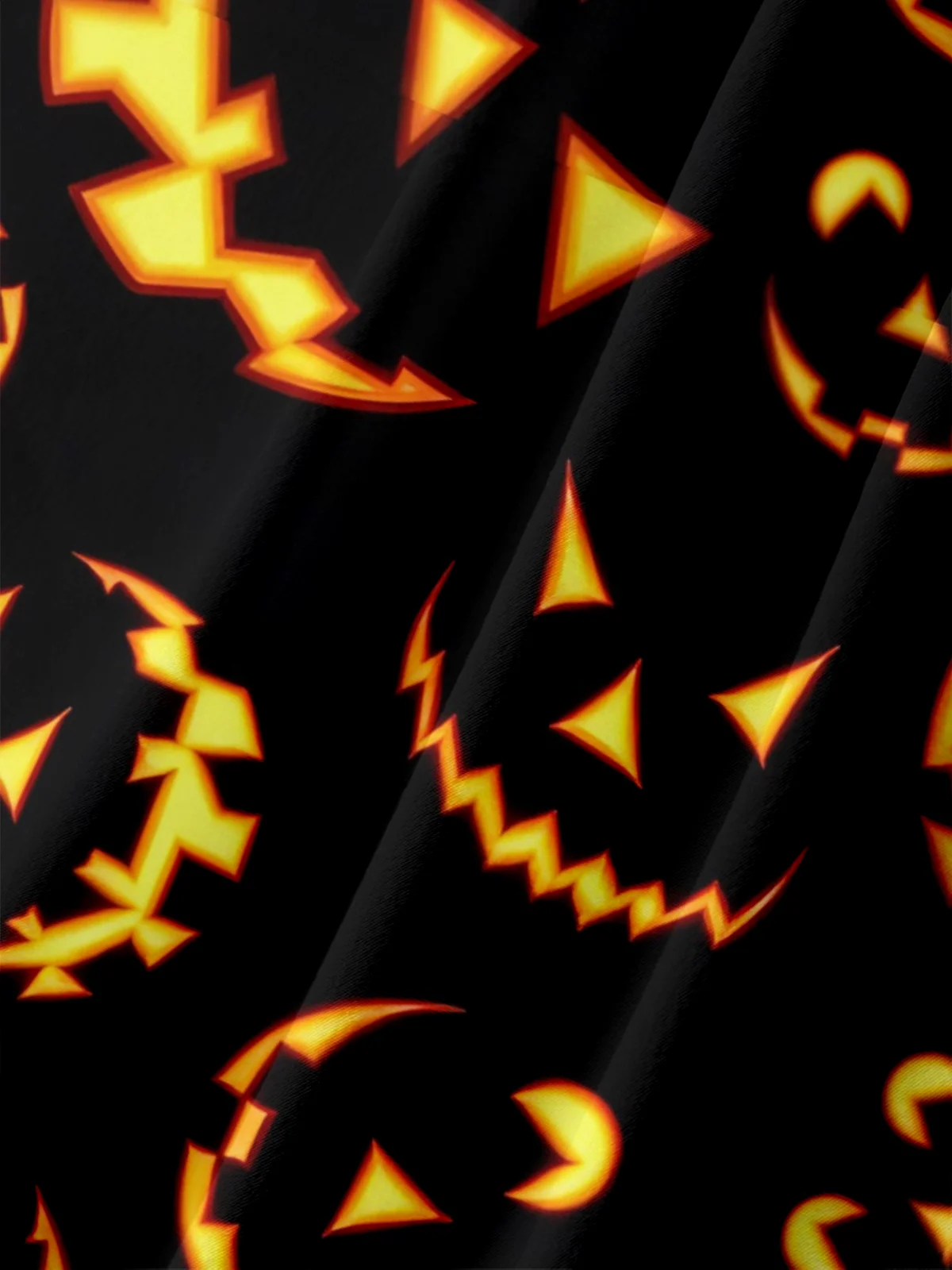 Moisture-Wicking Fun Halloween Pumpkin Chest Pocket Hawaiian Shirt