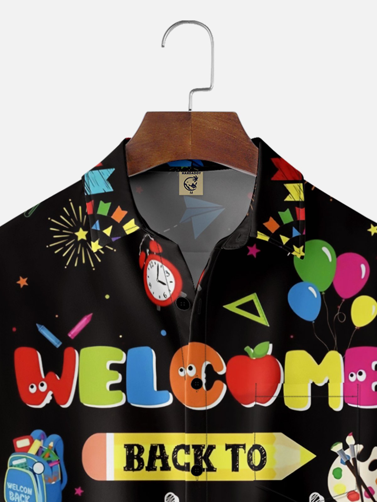Moisture-wicking Back to School Chest Pocket Casual Shirt