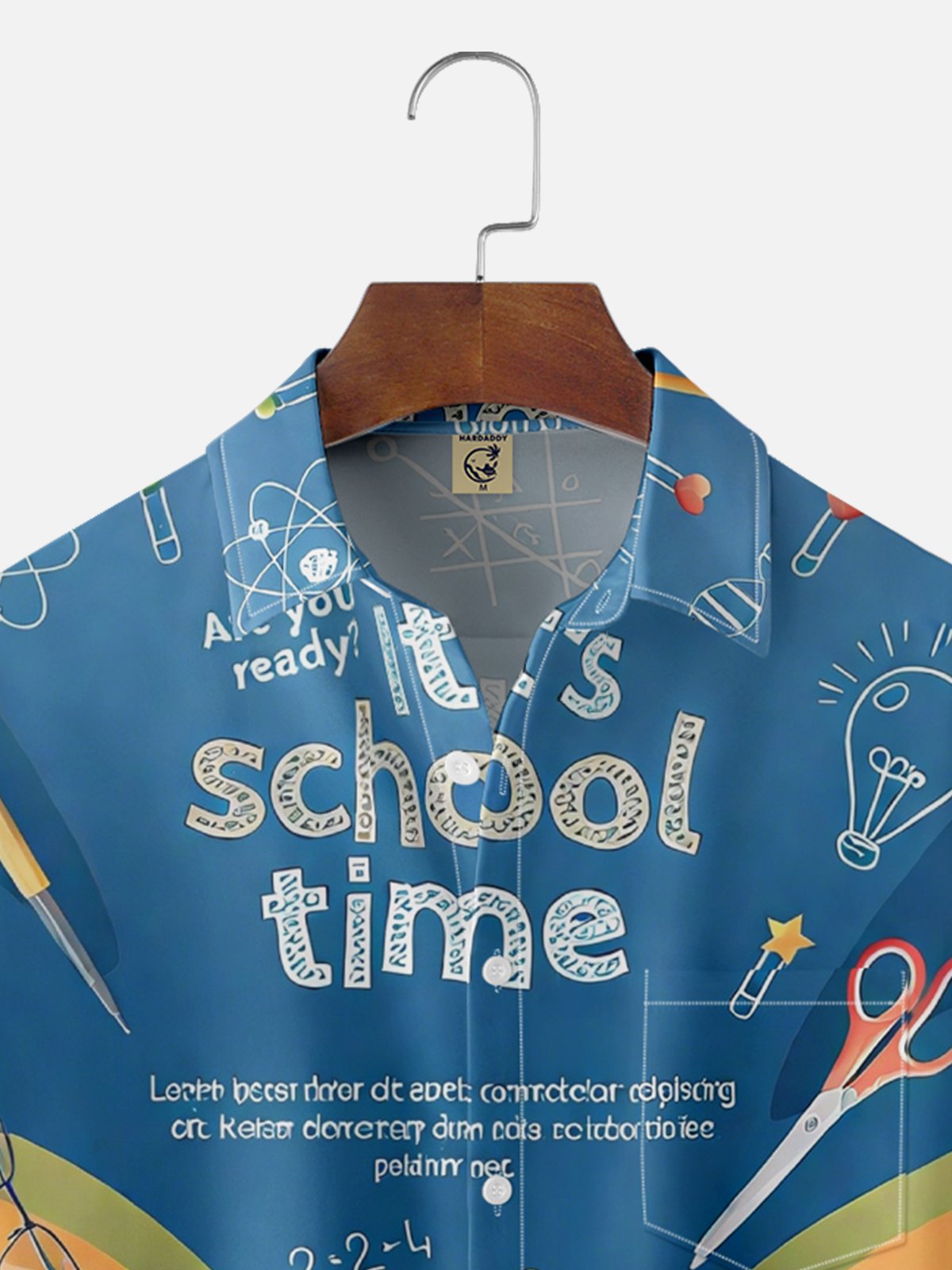 Moisture-wicking Back to School Chest Pocket Casual Shirt