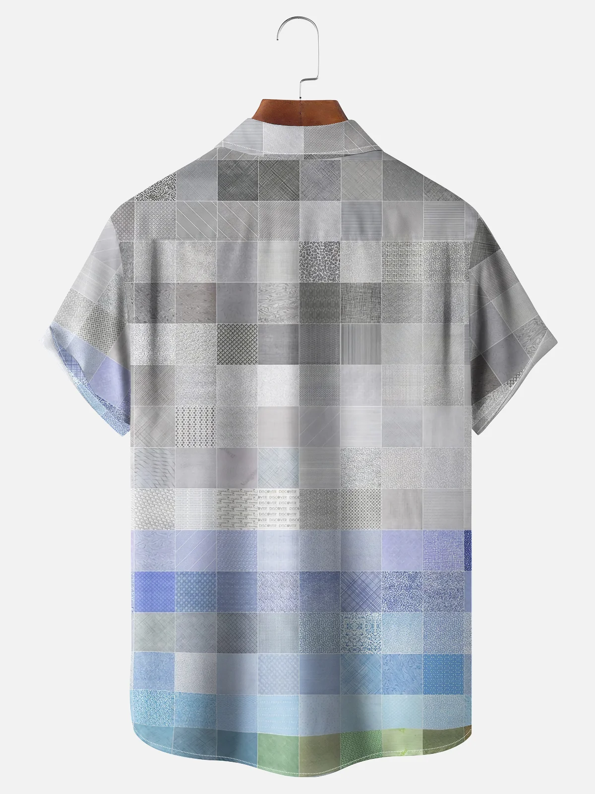 Moisture-wicking Gradient Plaid Chest Pocket Casual Shirt