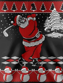 Moisture-Wicking Golf Santa Claus Long Sleeve Golf Polo