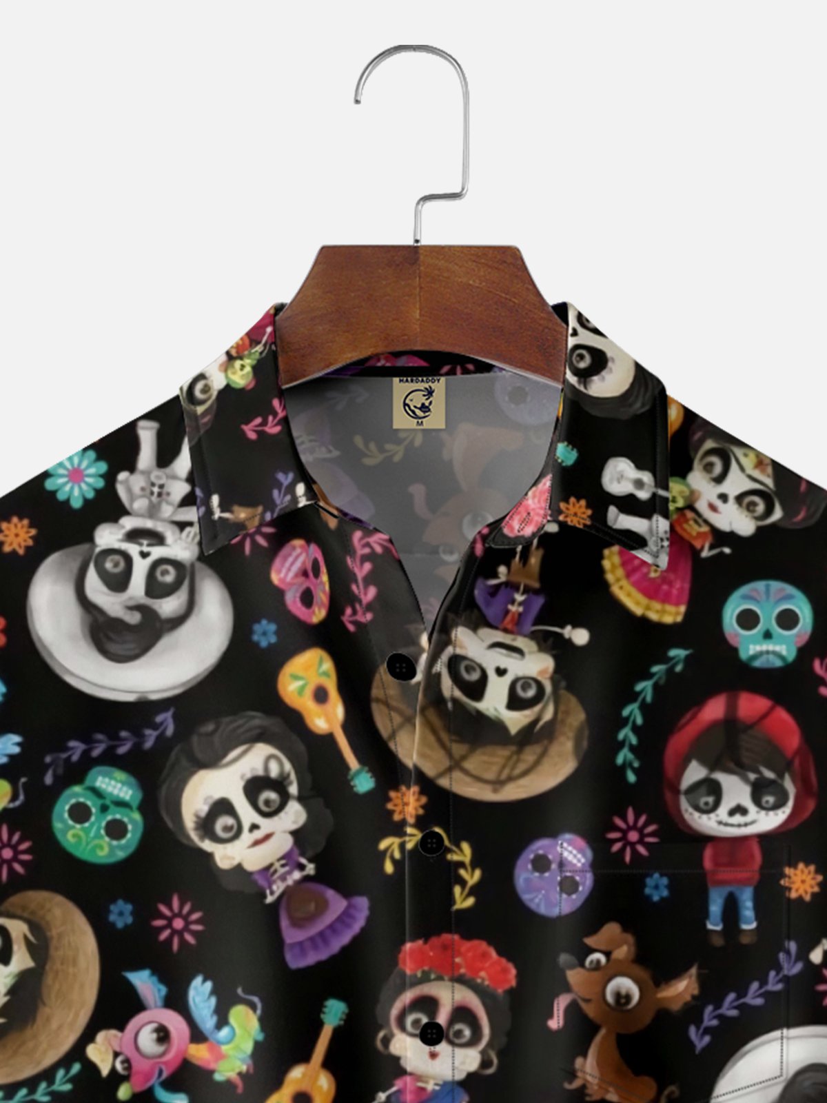Moisture-wicking Day of the Dead Chest Pocket Casual Shirt