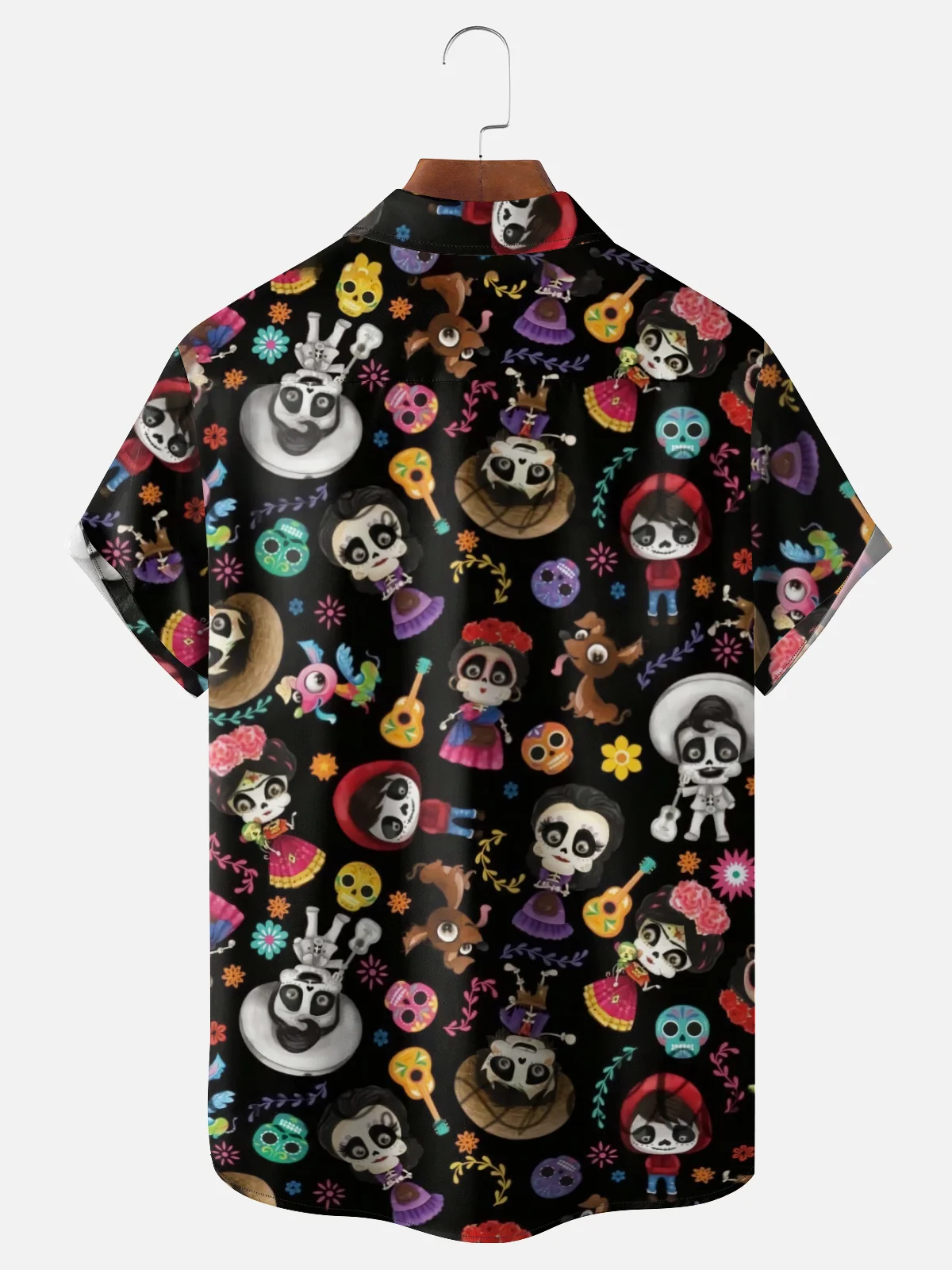 Moisture-wicking Day of the Dead Chest Pocket Casual Shirt