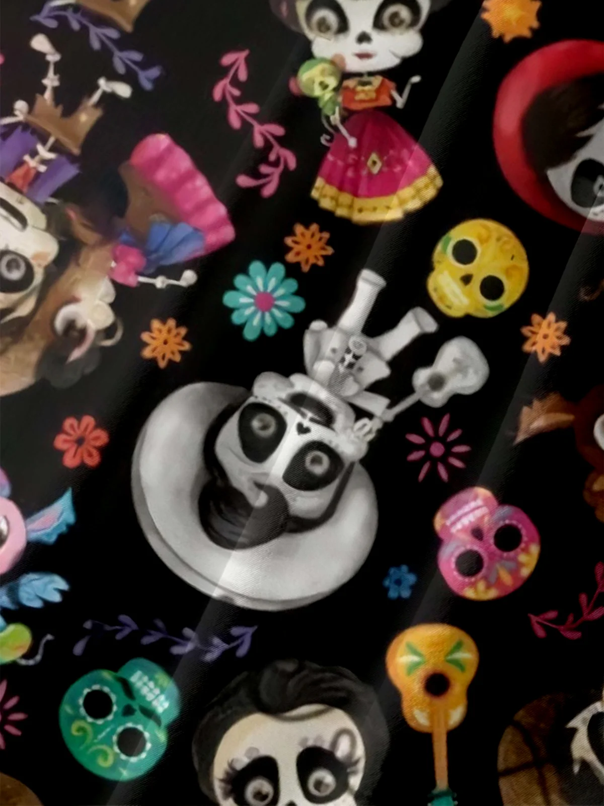 Moisture-wicking Day of the Dead Chest Pocket Casual Shirt