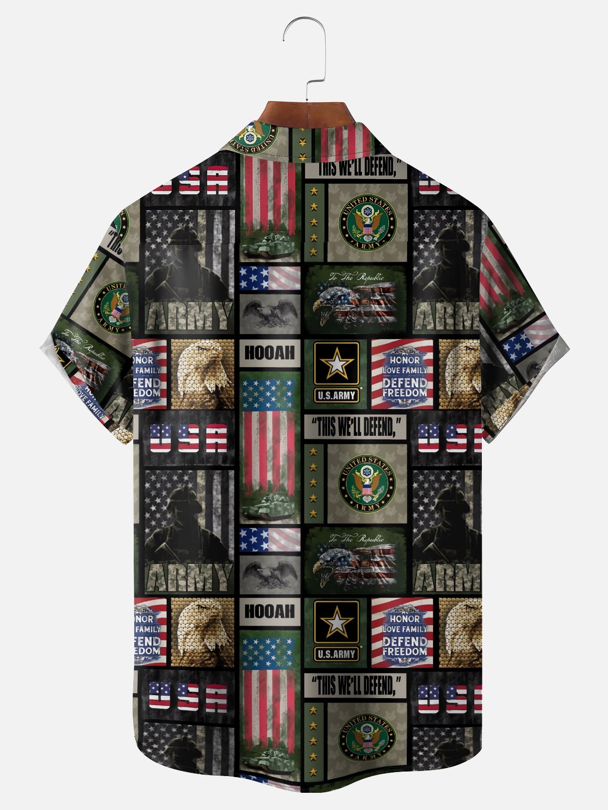 Moisture-Wicking US Army Chest Pocket Hawaiian Shirt