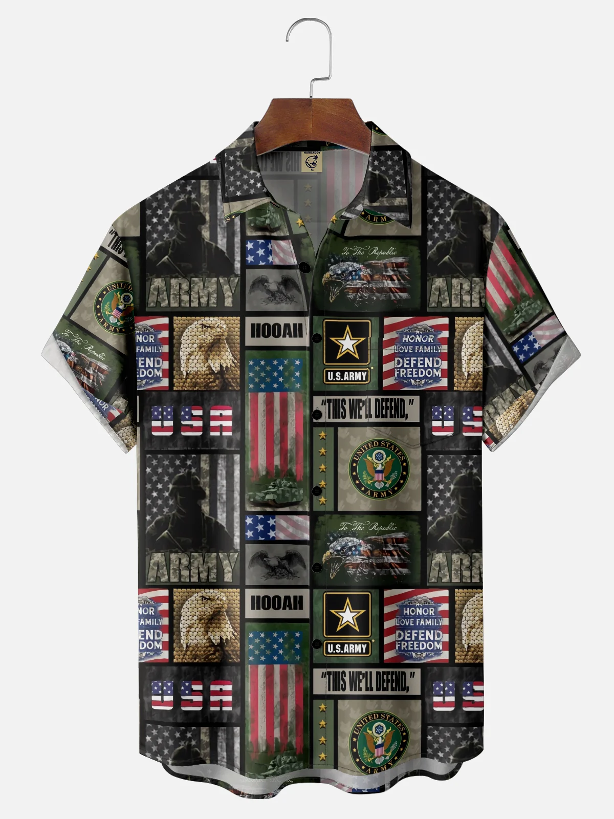 Moisture-Wicking US Army Chest Pocket Hawaiian Shirt