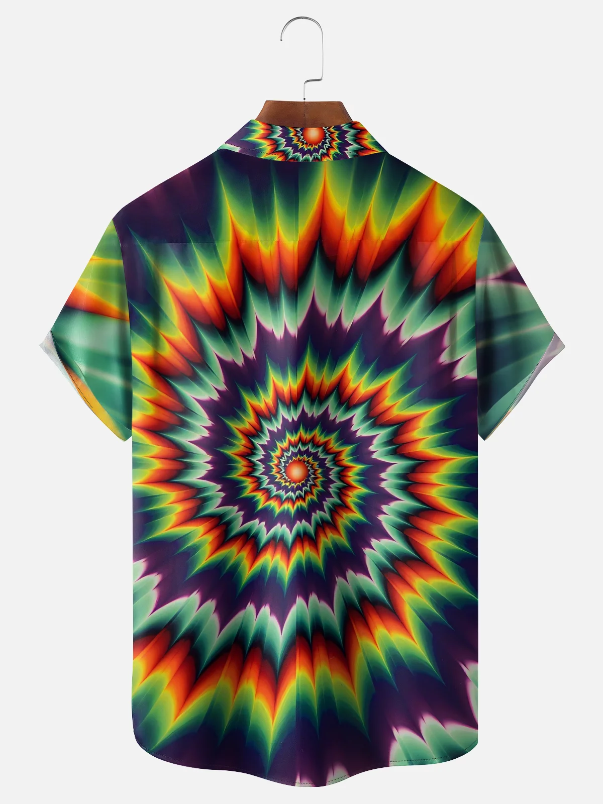 Moisture-wicking Hippie Geomatric Chest Pocket Casual Shirt