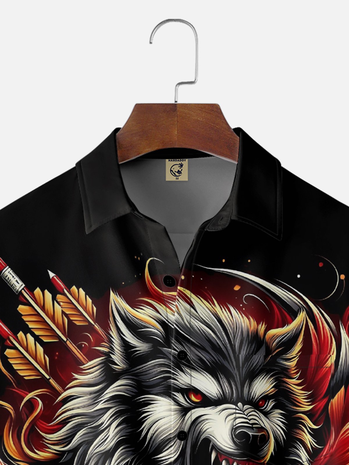 Moisture-Wicking Kansas City Chiefs Wolves Chest Pocket Hawaiian Shirt