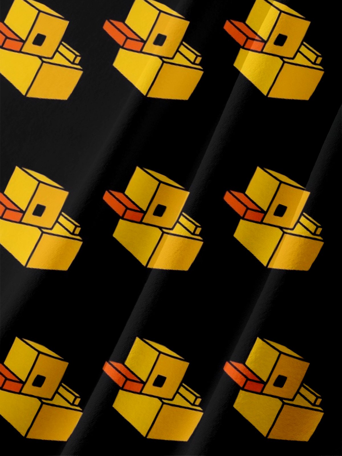 Moisture-wicking Cube Yellow Duck Chest Pocket Casual Shirt