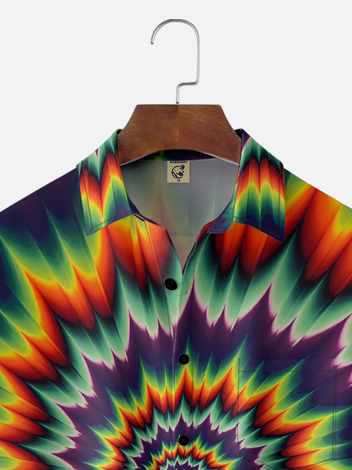 Moisture-wicking Hippie Geomatric Chest Pocket Casual Shirt