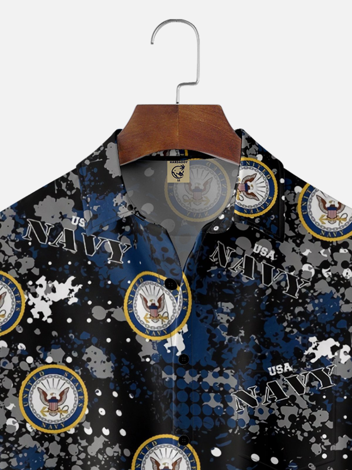 Moisture-Wicking US Navy Chest Pocket Hawaiian Shirt