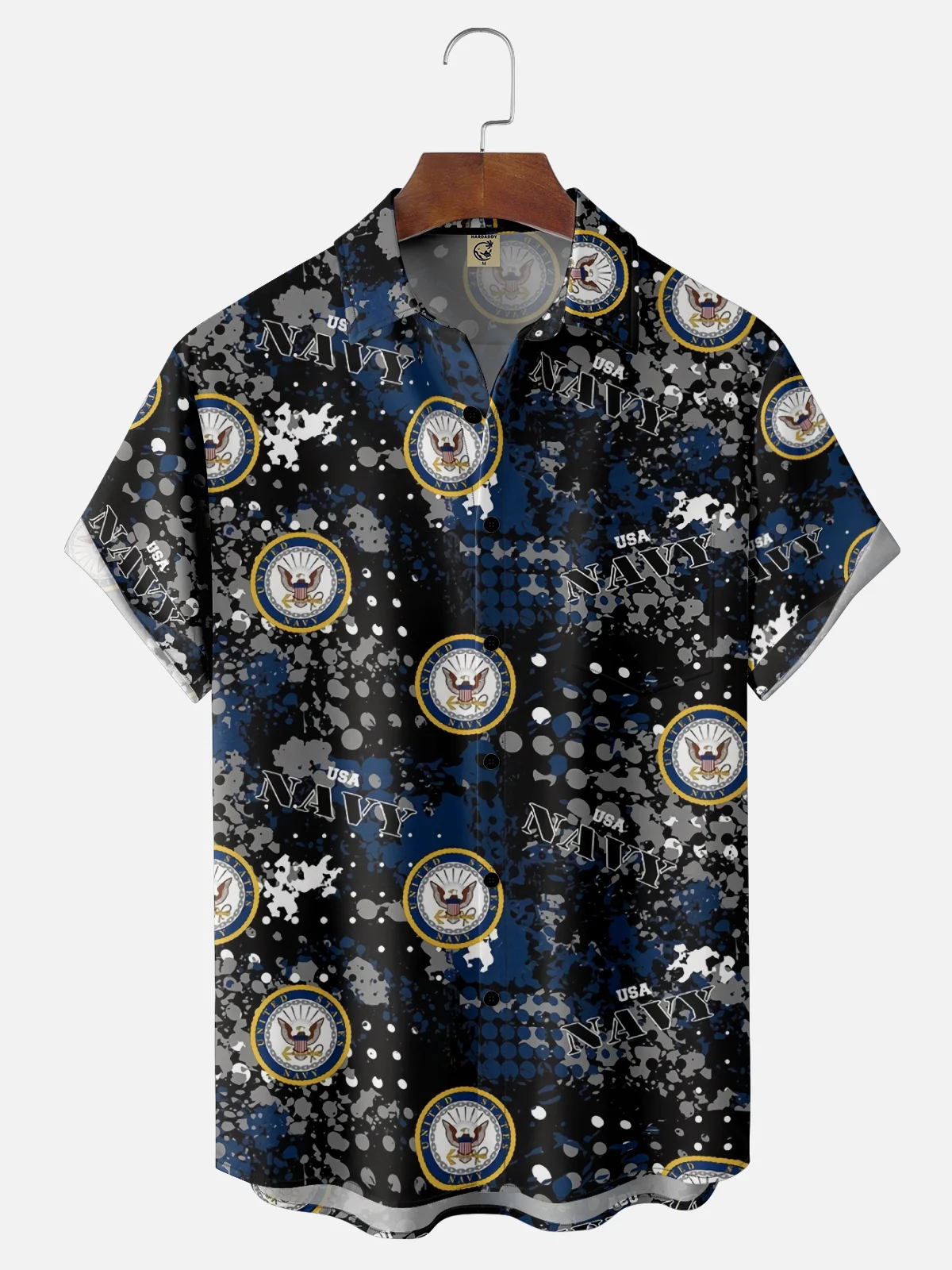 Moisture-Wicking US Navy Chest Pocket Hawaiian Shirt