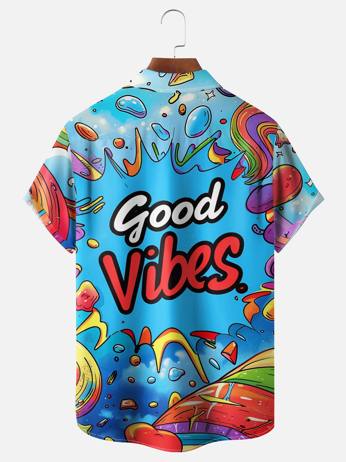 Moisture-wicking Good Vibes Chest Pocket Casual Shirt