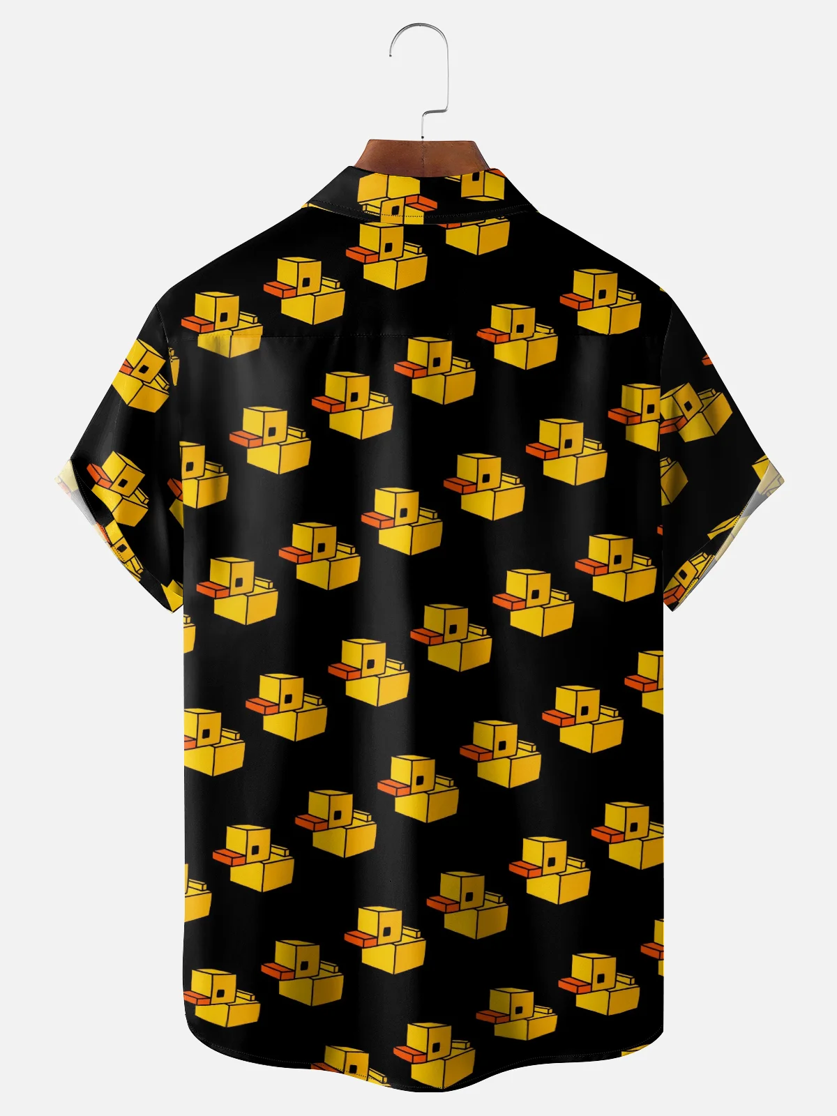 Moisture-wicking Cube Yellow Duck Chest Pocket Casual Shirt