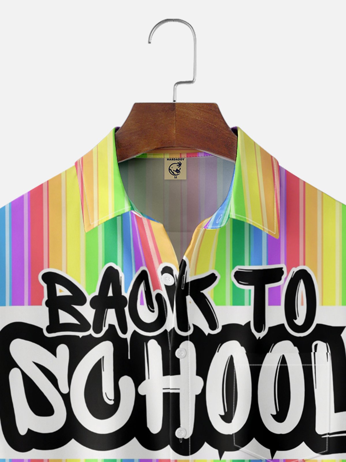 Moisture Wicking Gradient Color Abstract Geometric Back To School Season Chest Pocket Hawaiian Shirt